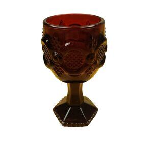Vintage AVON Ruby Red‎ 1876 Cape Cod Collection 4.5" Small Water Goblet